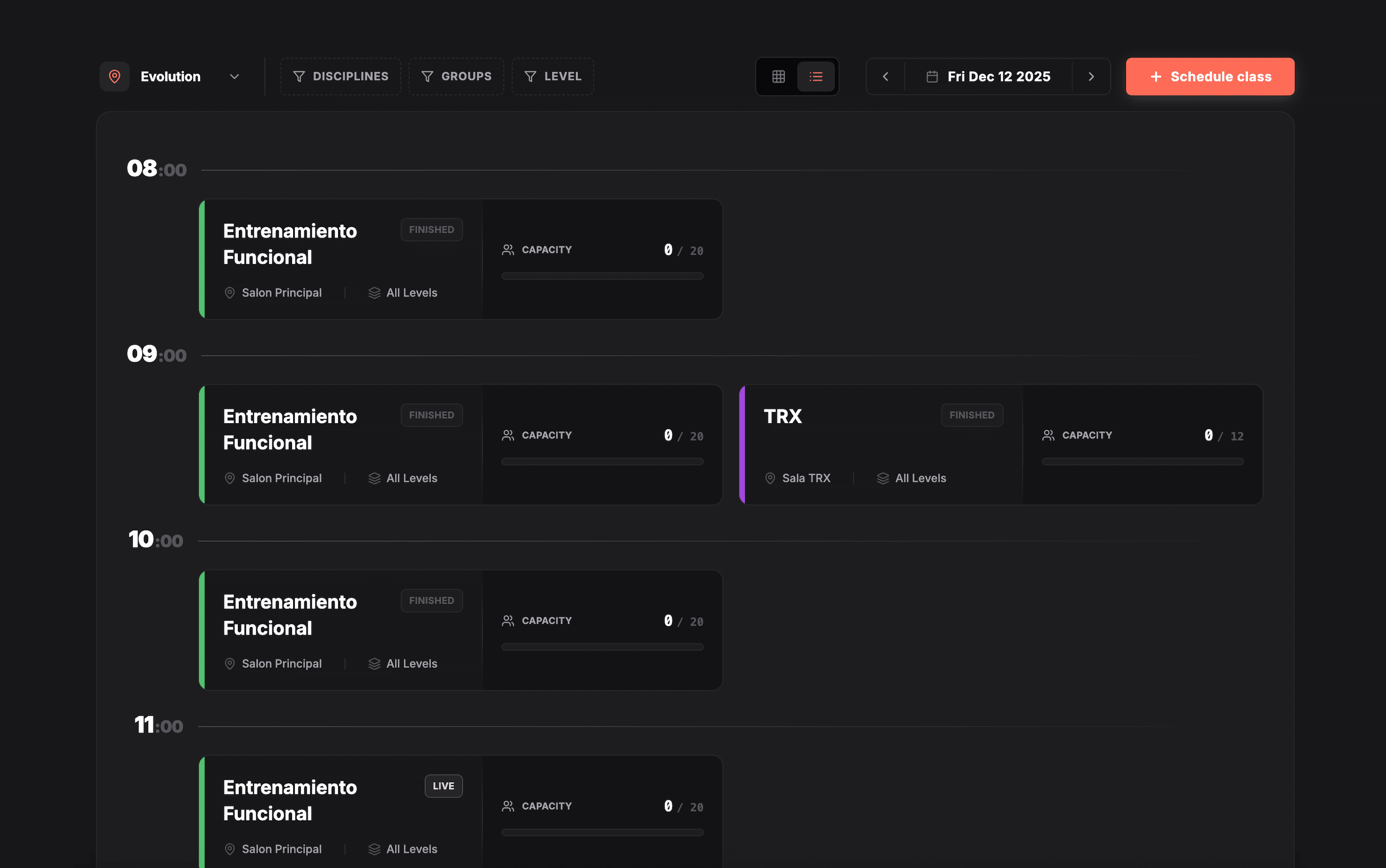 Reserva de Clases sin Fricciones